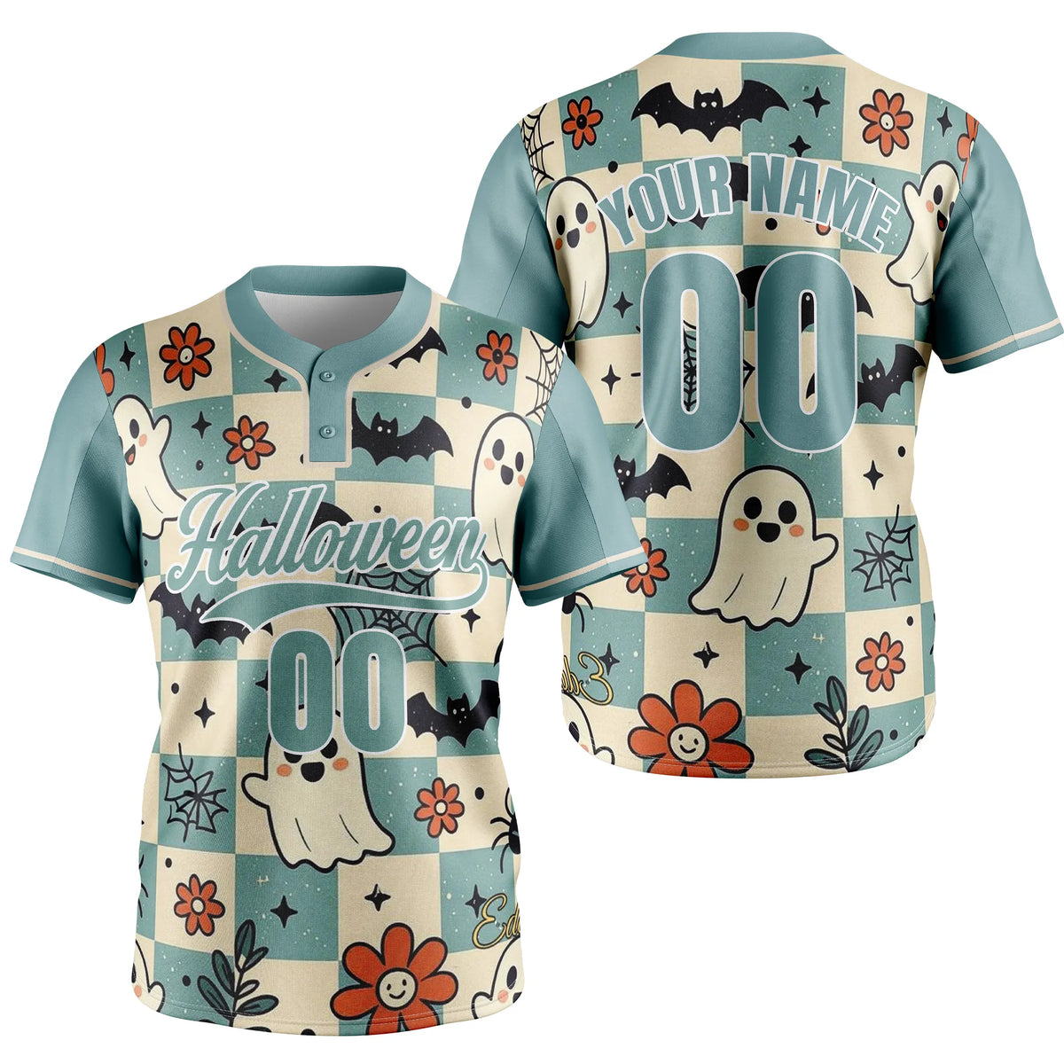 Custom Floral Night Baseball Sports Jersey Personalized Uniform with Name &amp; Number
