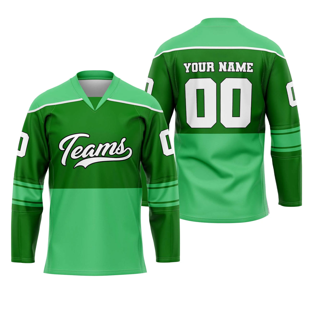 Custom Personalized D2 Split Fashion Ice Hockey Jersey with Name, Number & Team Logo