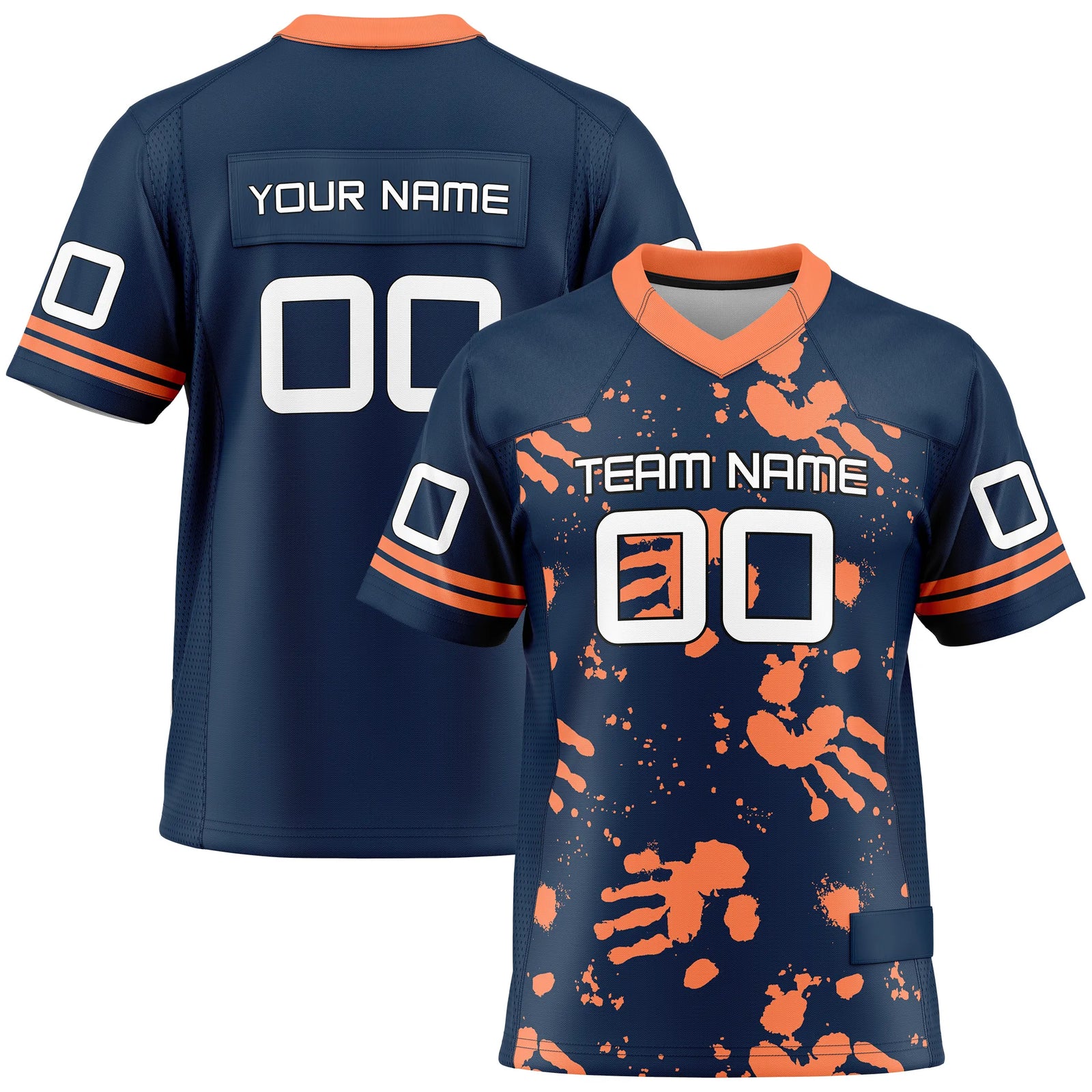 Custom Personalized D5 Graffiti Fashion Flag Football Jersey with Name, Number & Team Logo