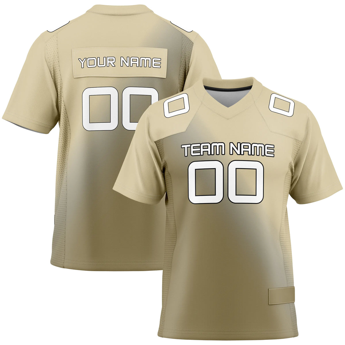 Custom Personalized D4 Gradient Fashion Flag Football Jersey with Name, Number & Team Logo