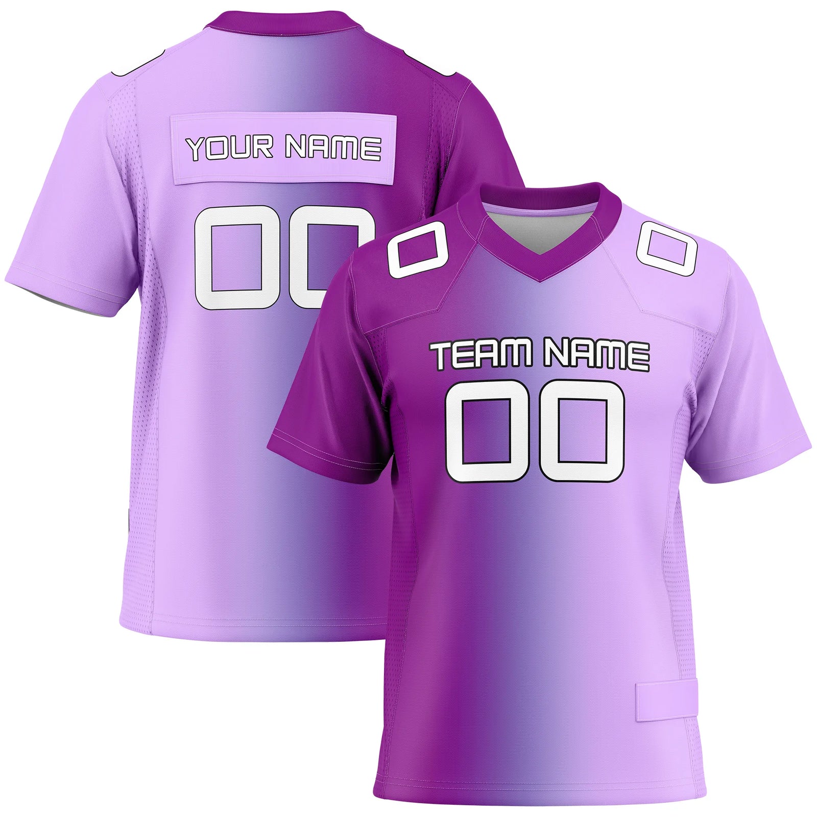 Custom Personalized D3 Gradient Fashion Flag Football Jersey with Name, Number & Team Logo