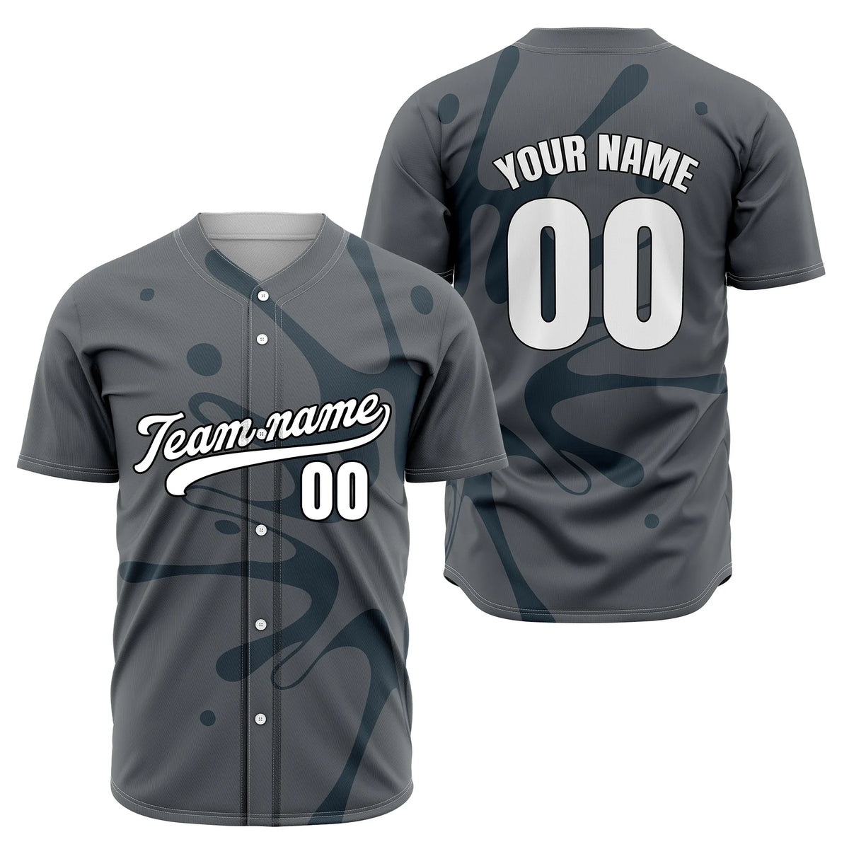 Custom Paint Surge Black Sports Jersey Personalized Uniform with Name & Number