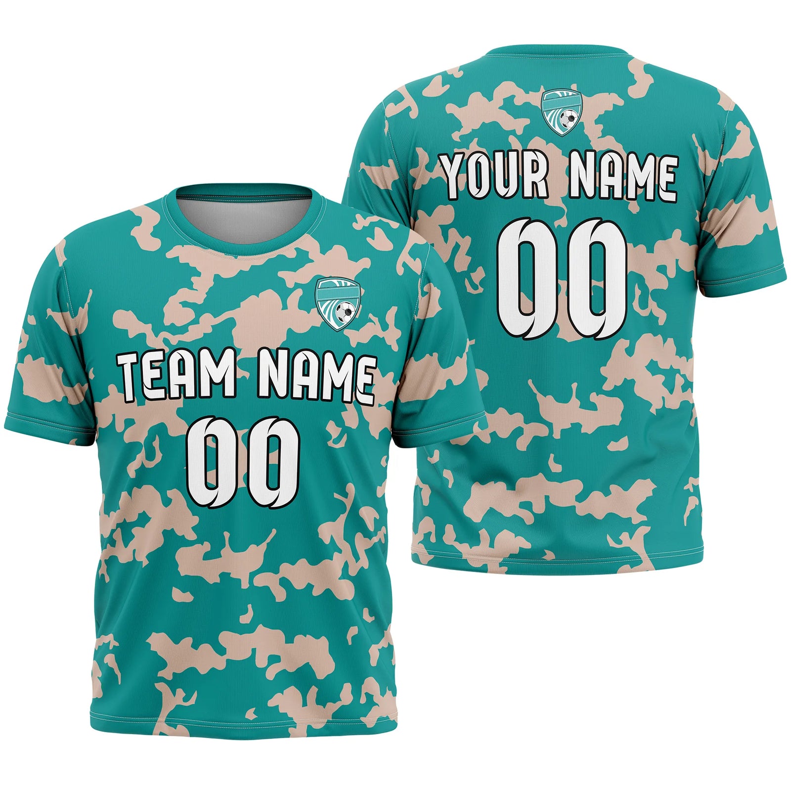 Custom Camo D4 Soccer Jersey Personalized Football Uniform with Name & Number