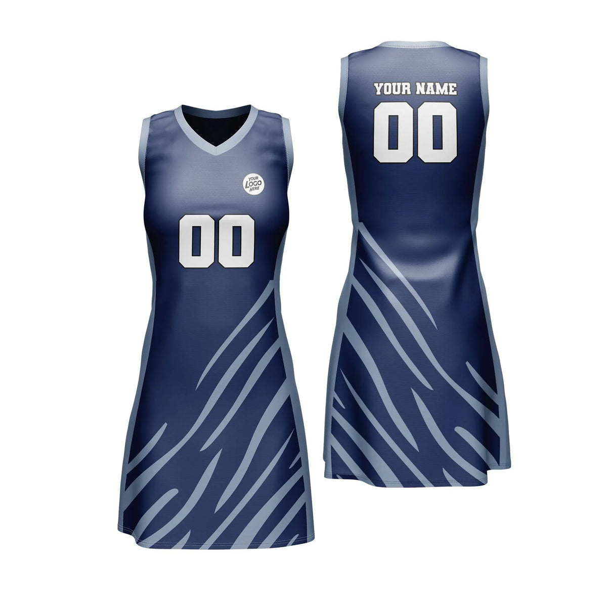 Custom Personalized D5 Stripe Fashion Netball Jersey with Name, Number & Team Logo