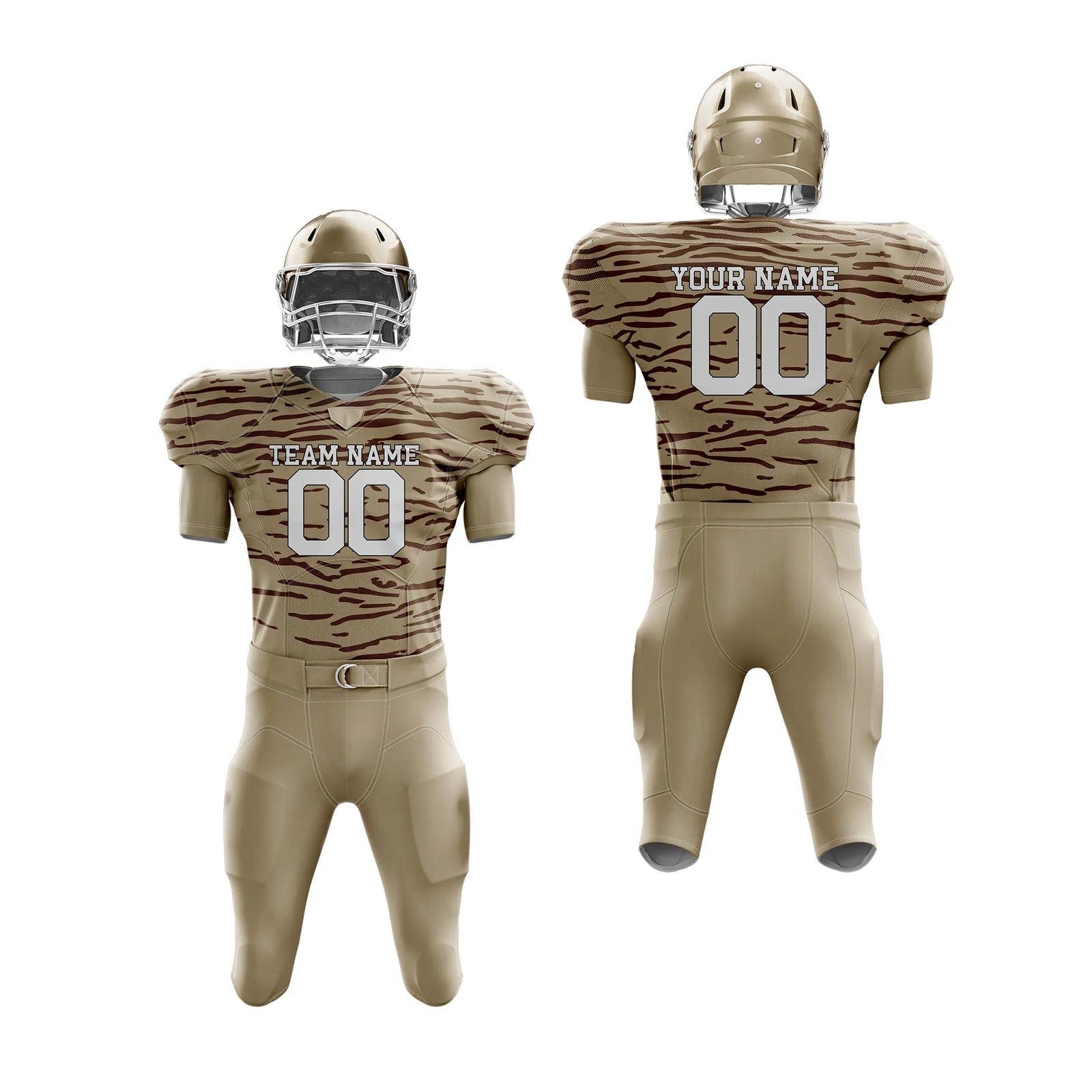 Custom Personalized D3 Camo Designs American Football Jersey with Name, Number & Team Logo