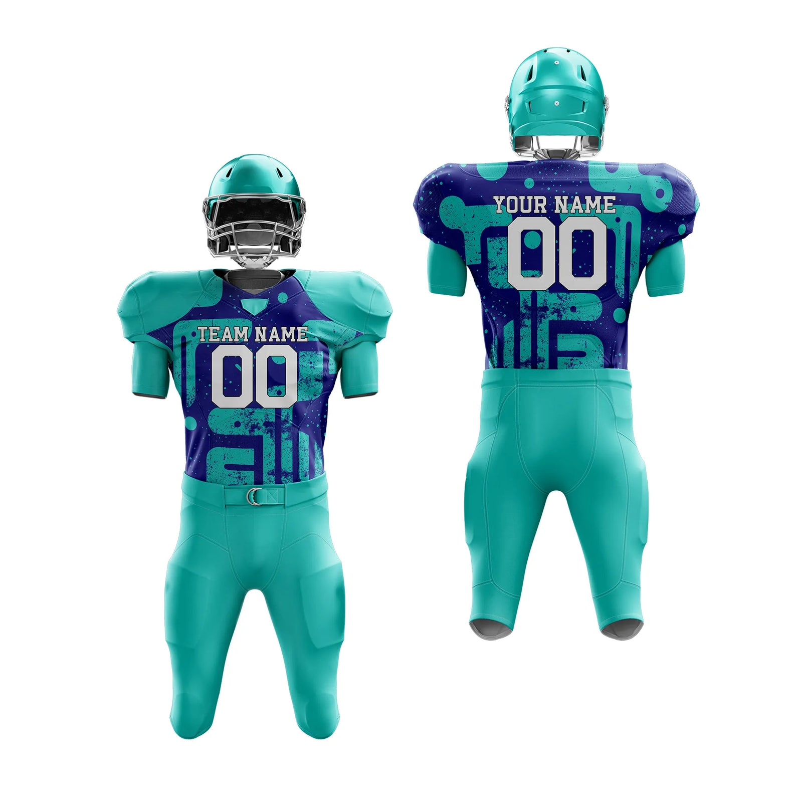 Custom Personalized D3 Graffiti pattern American Football Jersey with Name, Number & Team Logo