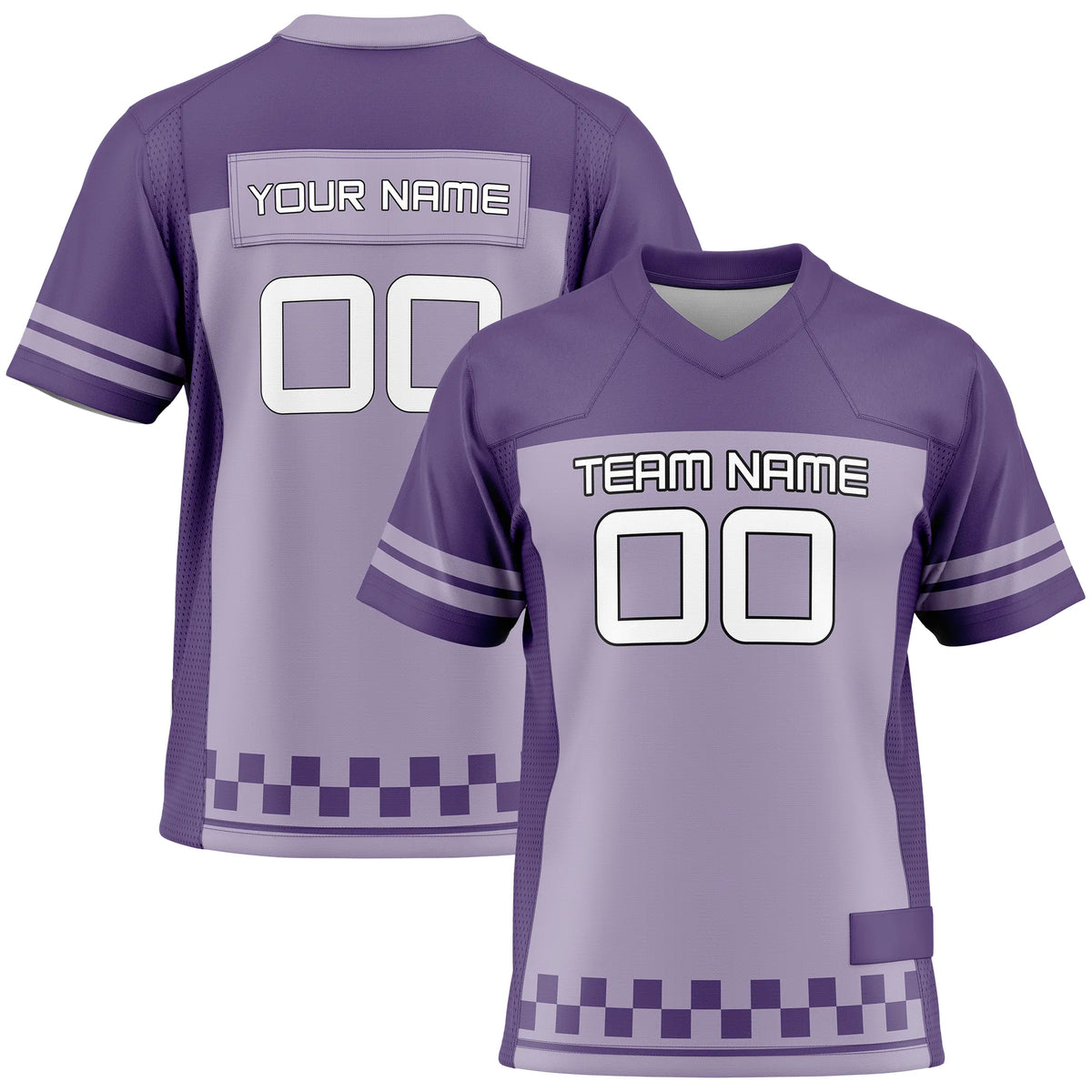 Custom Personalized D1 Color Block Flag Football Jersey with Name, Number & Team Logo