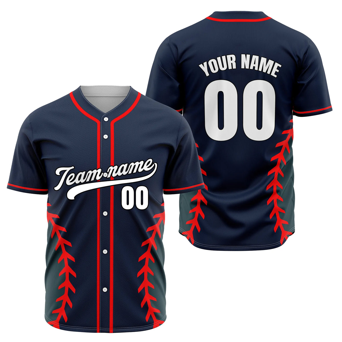 Custom Arc Line Baseball Sports Jersey Personalized Uniform with Name & Number