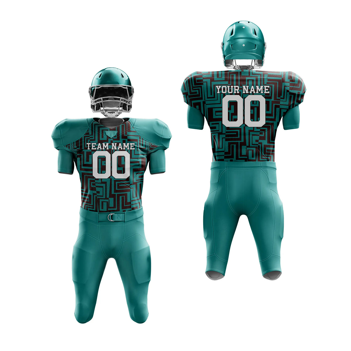 Custom Personalized D5 Full Pattern American Football Jersey with Name, Number & Team Logo