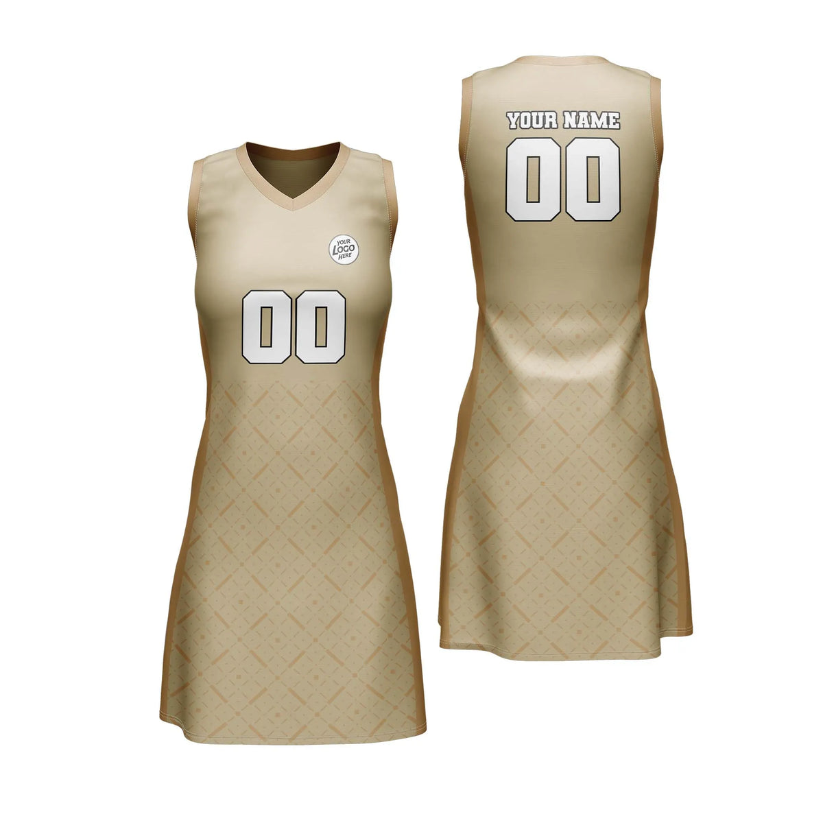 Custom Personalized D5 Abstract Pattern Netball Jersey with Name, Number & Team Logo