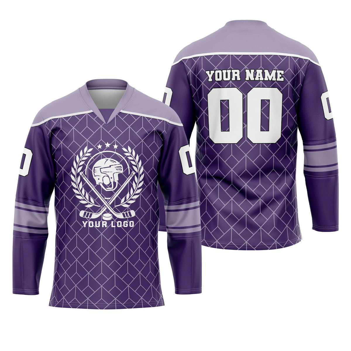 Custom Personalized D5 Abstract Pattern Ice Hockey Jersey with Name, Number & Team Logo