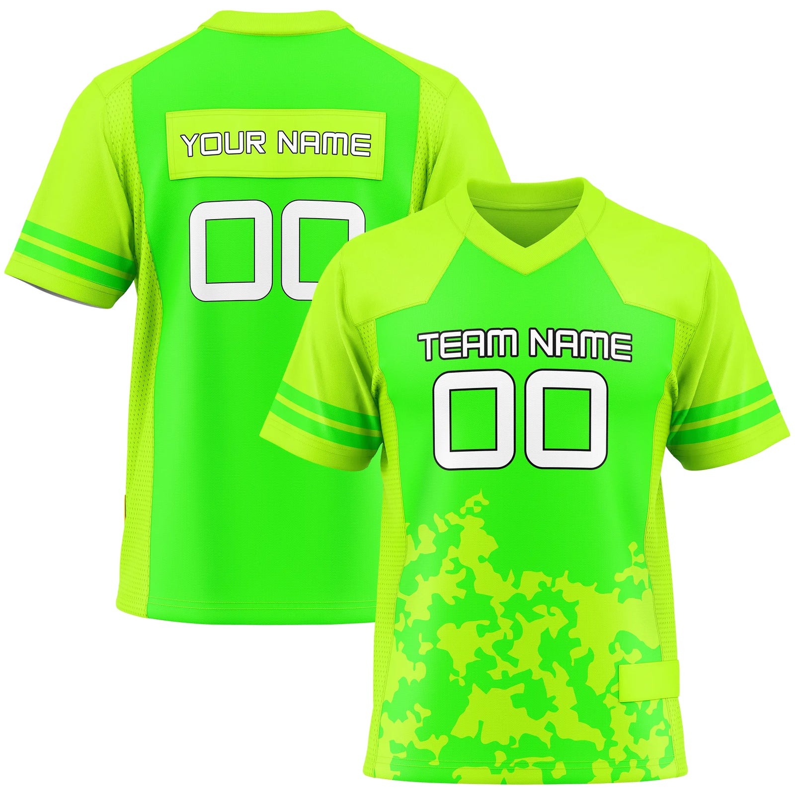 Custom Personalized D4 Color Block Flag Football Jersey with Name, Number & Team Logo