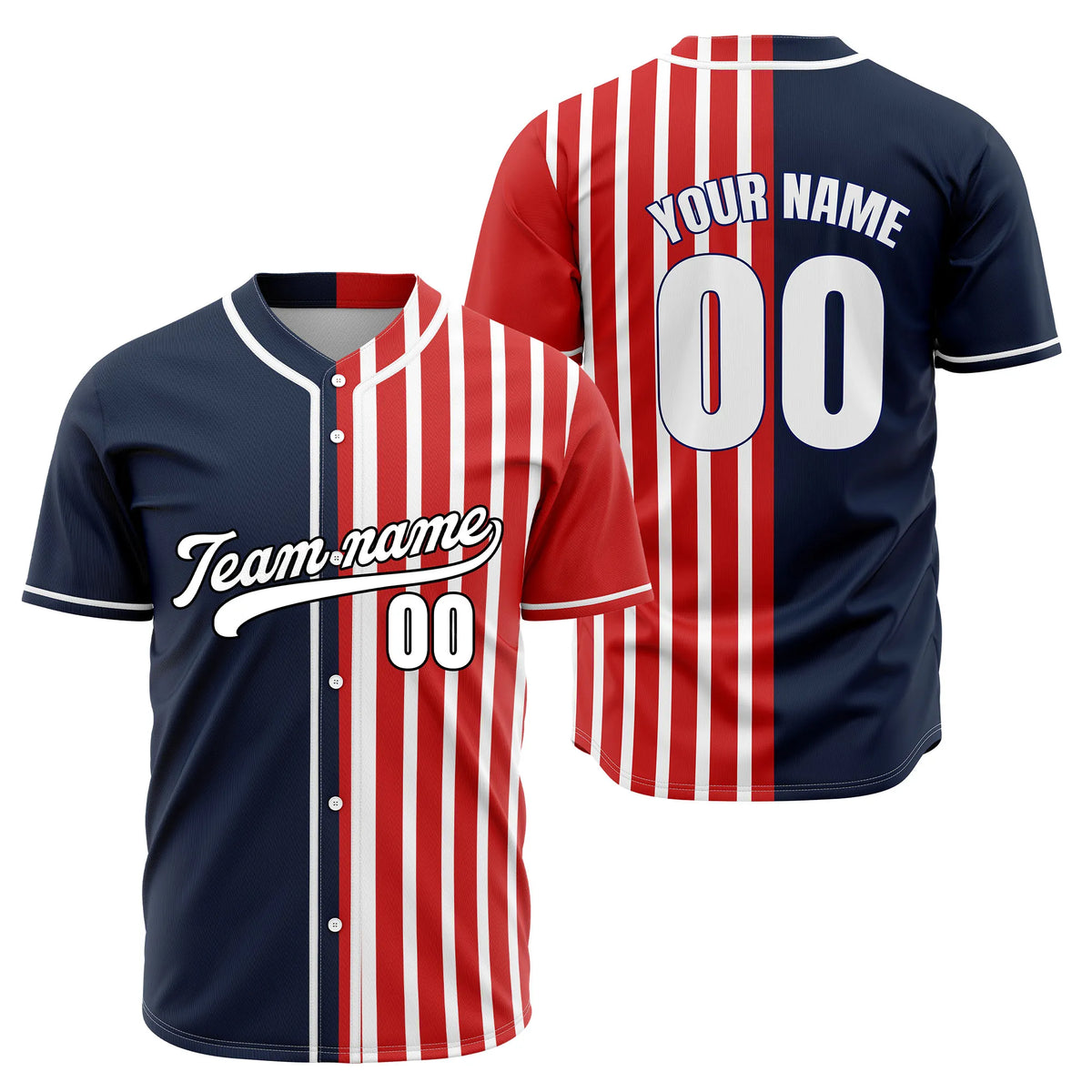 Custom Rival Lines Baseball Sports Jersey Personalized Uniform with Name & Number