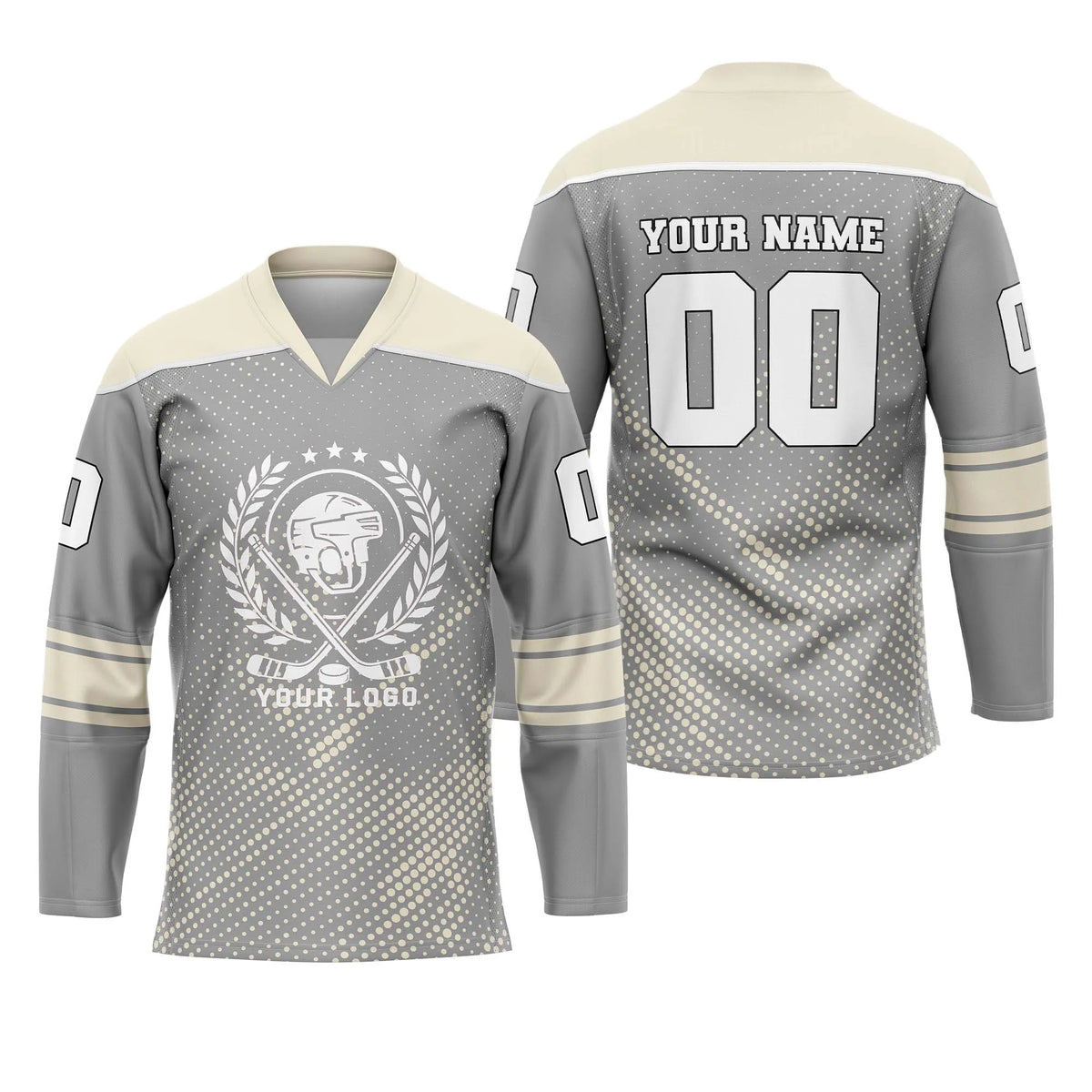 Custom Personalized D1 Abstract Pattern Ice Hockey Jersey with Name, Number & Team Logo
