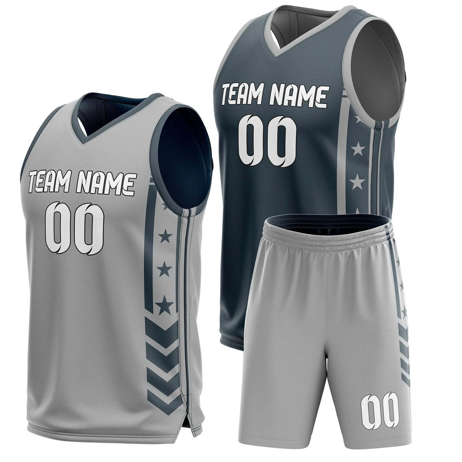 Custom Power Star Reversible Sports Jersey Personalized Uniform with Name & Number