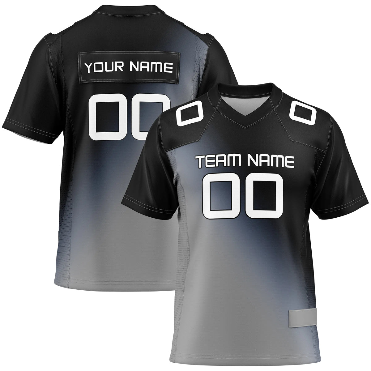 Custom Personalized D4 Gradient Fashion Flag Football Jersey with Name, Number & Team Logo