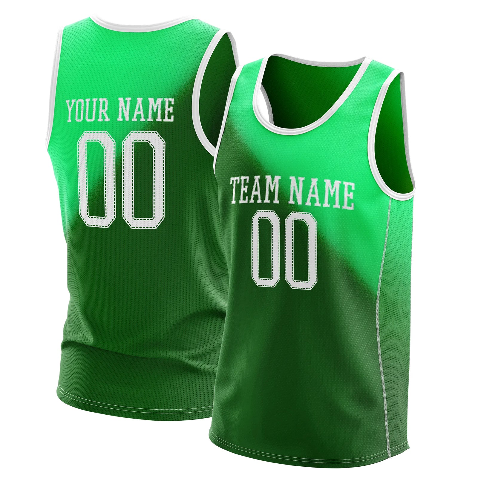 Custom Gradient fashion top Emerald Charge Sports Jersey Personalized Uniform with Name & Number