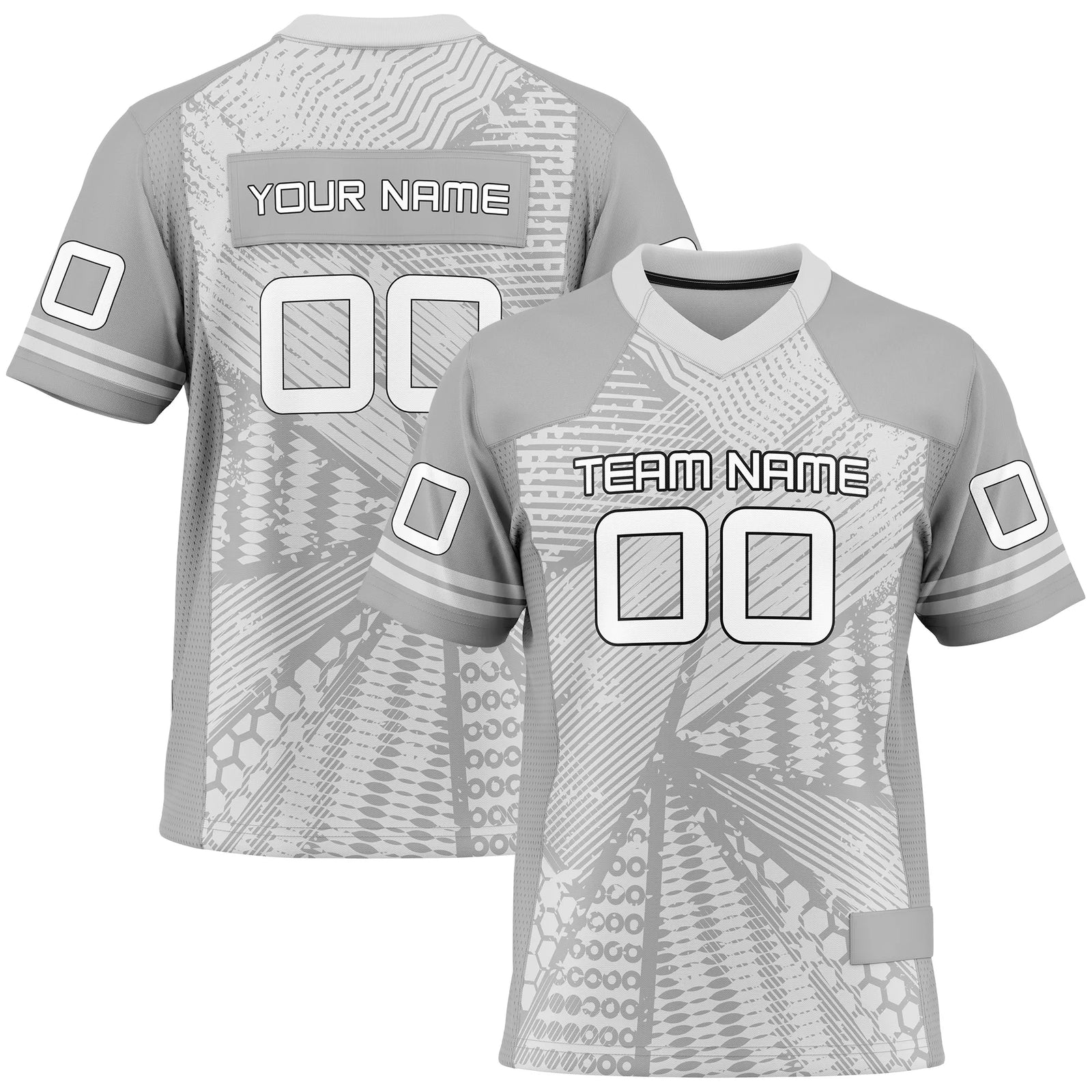 Custom Personalized D6 Graffiti Fashion Flag Football Jersey with Name, Number & Team Logo