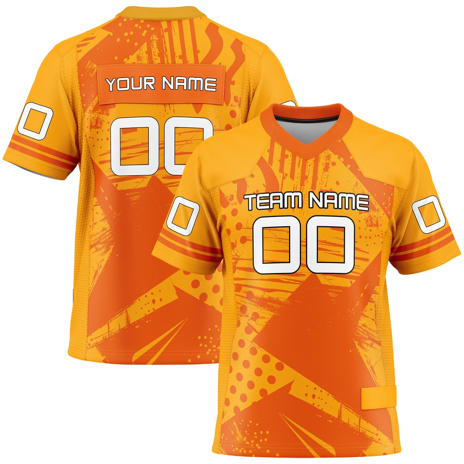 Custom Personalized D2 Graffiti Fashion Flag Football Jersey with Name, Number & Team Logo