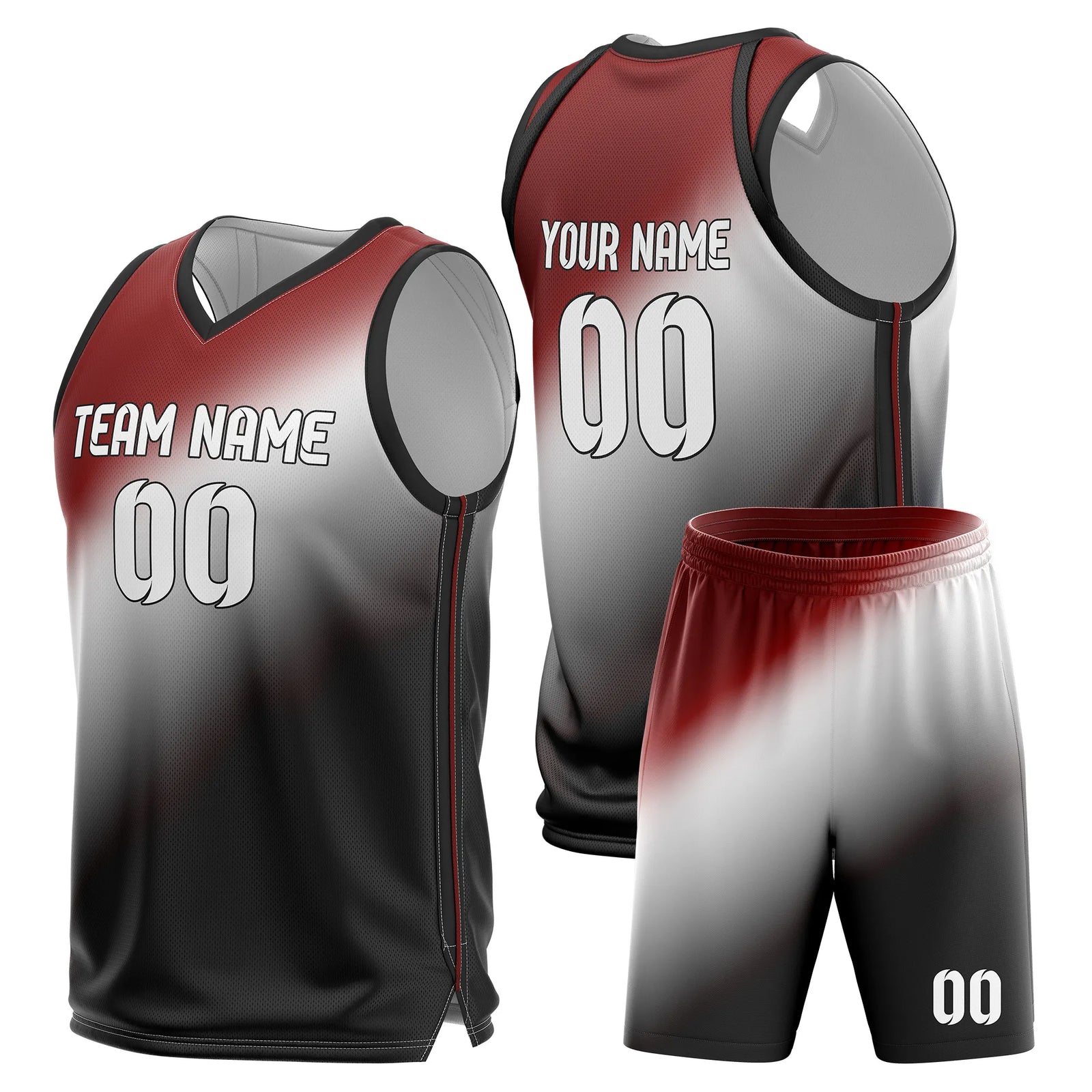 Custom Gradient Fashion Set Energy Fade Sports Jersey Personalized Uniform with Name & Number