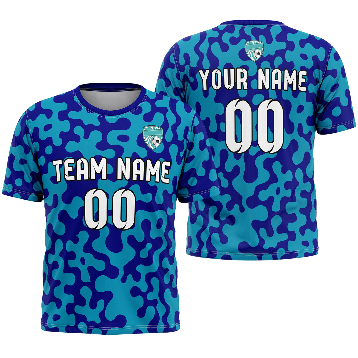 Custom Camo D2 Soccer Jersey Personalized Football Uniform with Name & Number