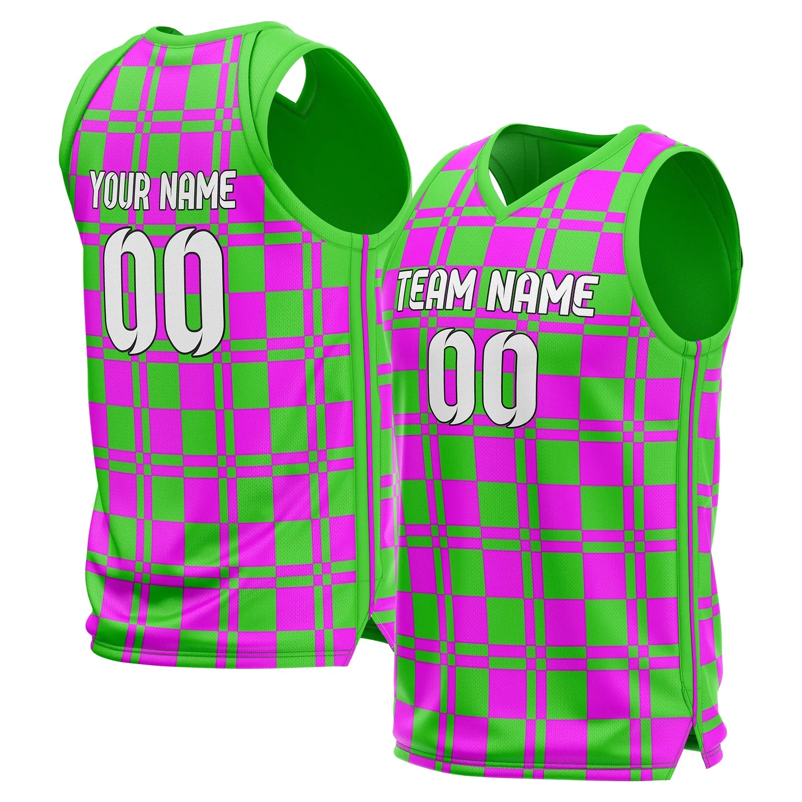 Custom Dynamic Check Printed Sports Jersey Personalized Uniform with Name & Number