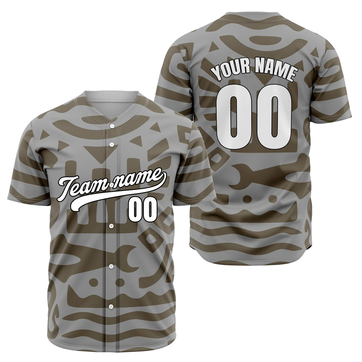 Custom Aztec Wave Spots Baseball Sports Jersey Personalized Uniform with Name & Number