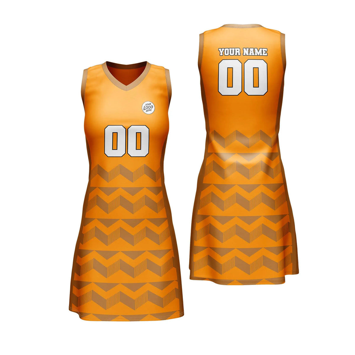 Custom Personalized D4 Retro Pattern Netball Jersey with Name, Number & Team Logo