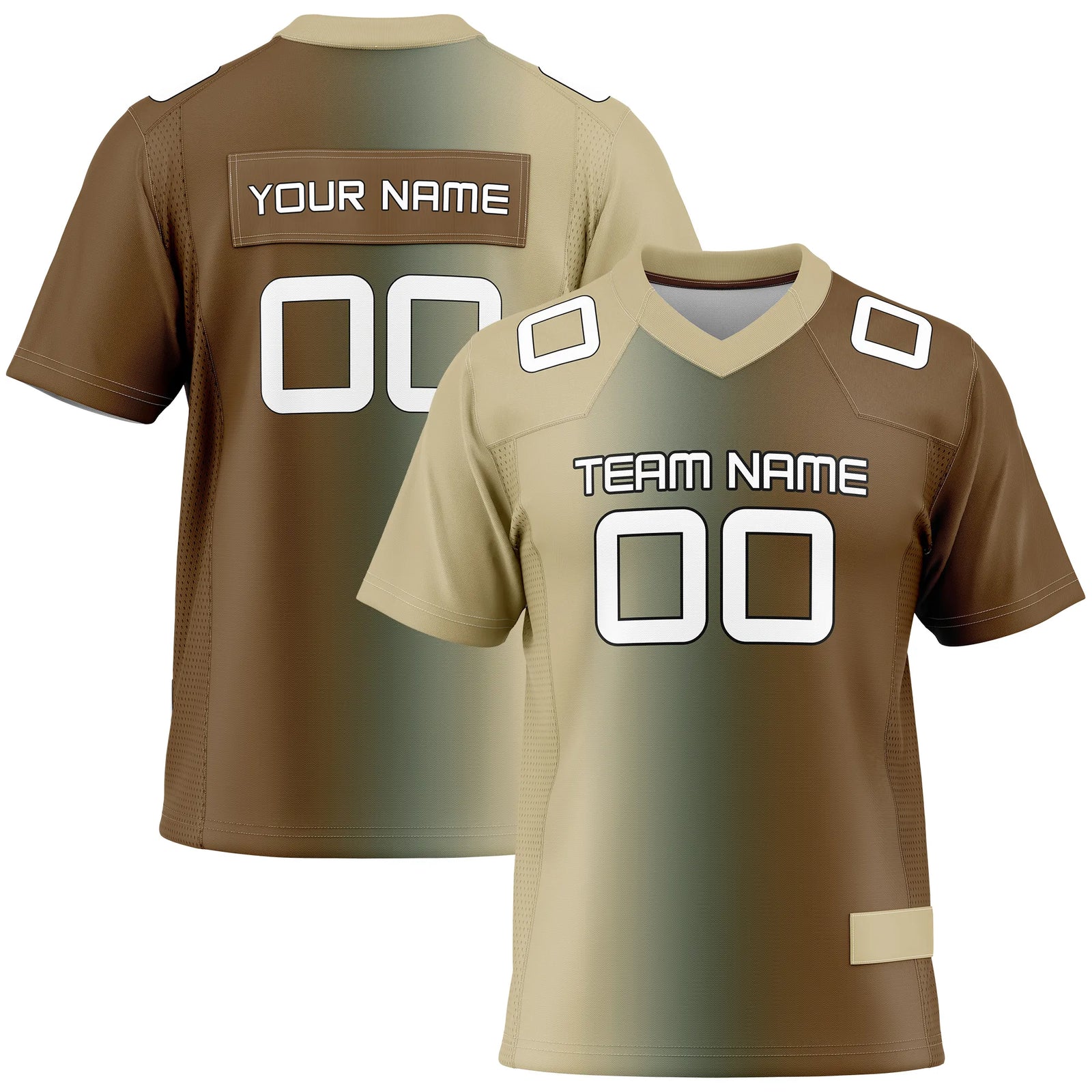 Custom Personalized D3 Gradient Fashion Flag Football Jersey with Name, Number & Team Logo