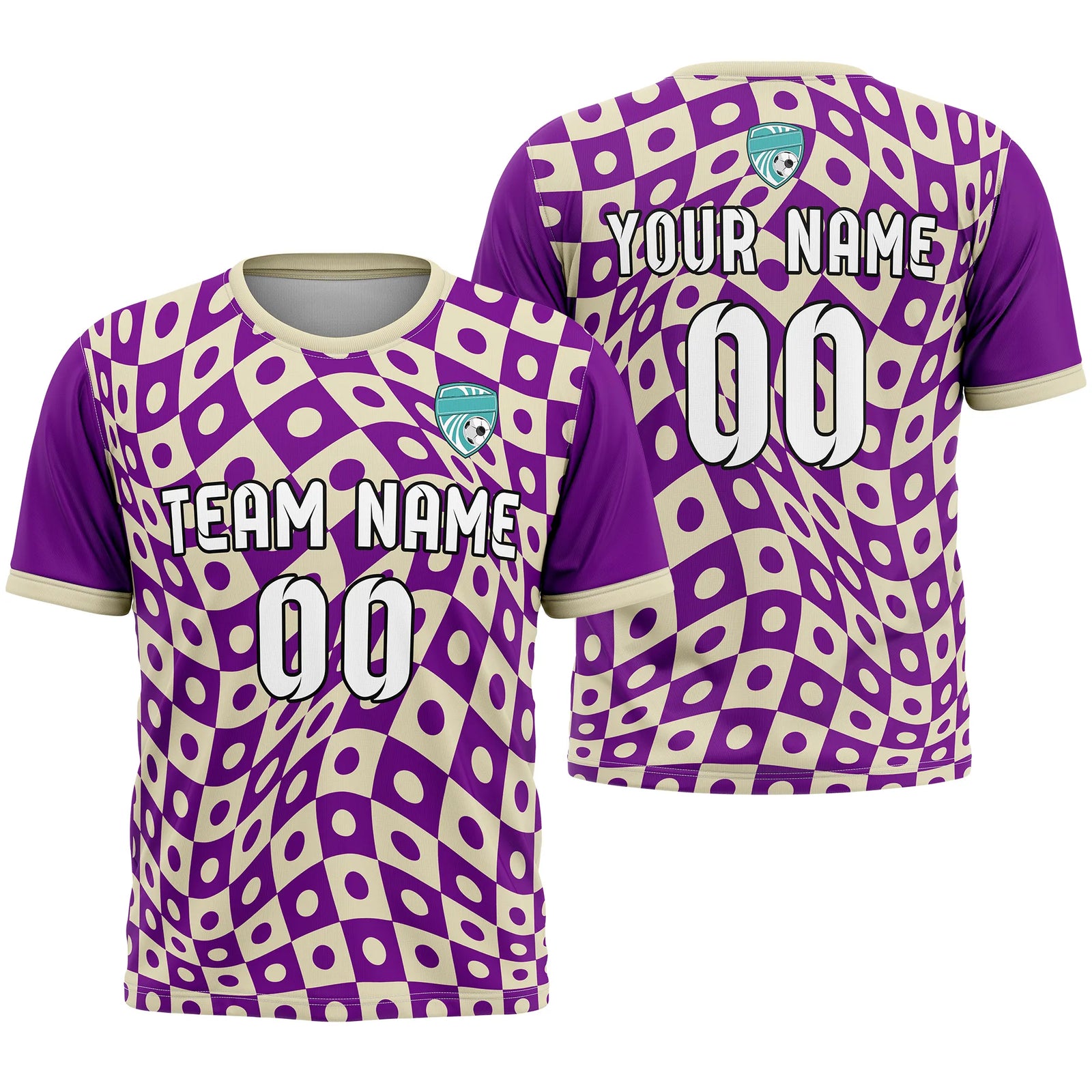 Custom Abstract Pattern D4 Soccer Jersey Personalized Football Uniform with Name & Number