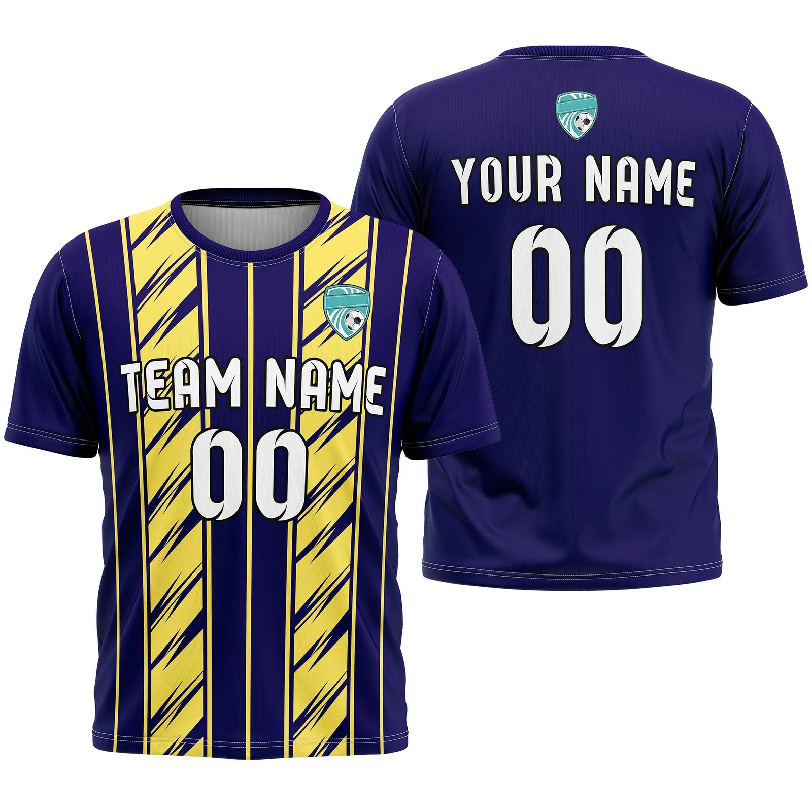 Custom Strip Fashion D2 Soccer Jersey Personalized Football Uniform with Name & Number