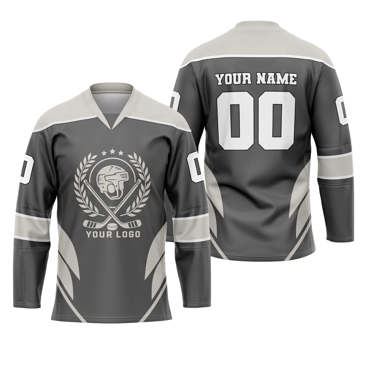 Custom Personalized D5 V - NECK DESIGN Ice Hockey Jersey with Name, Number & Team Logo