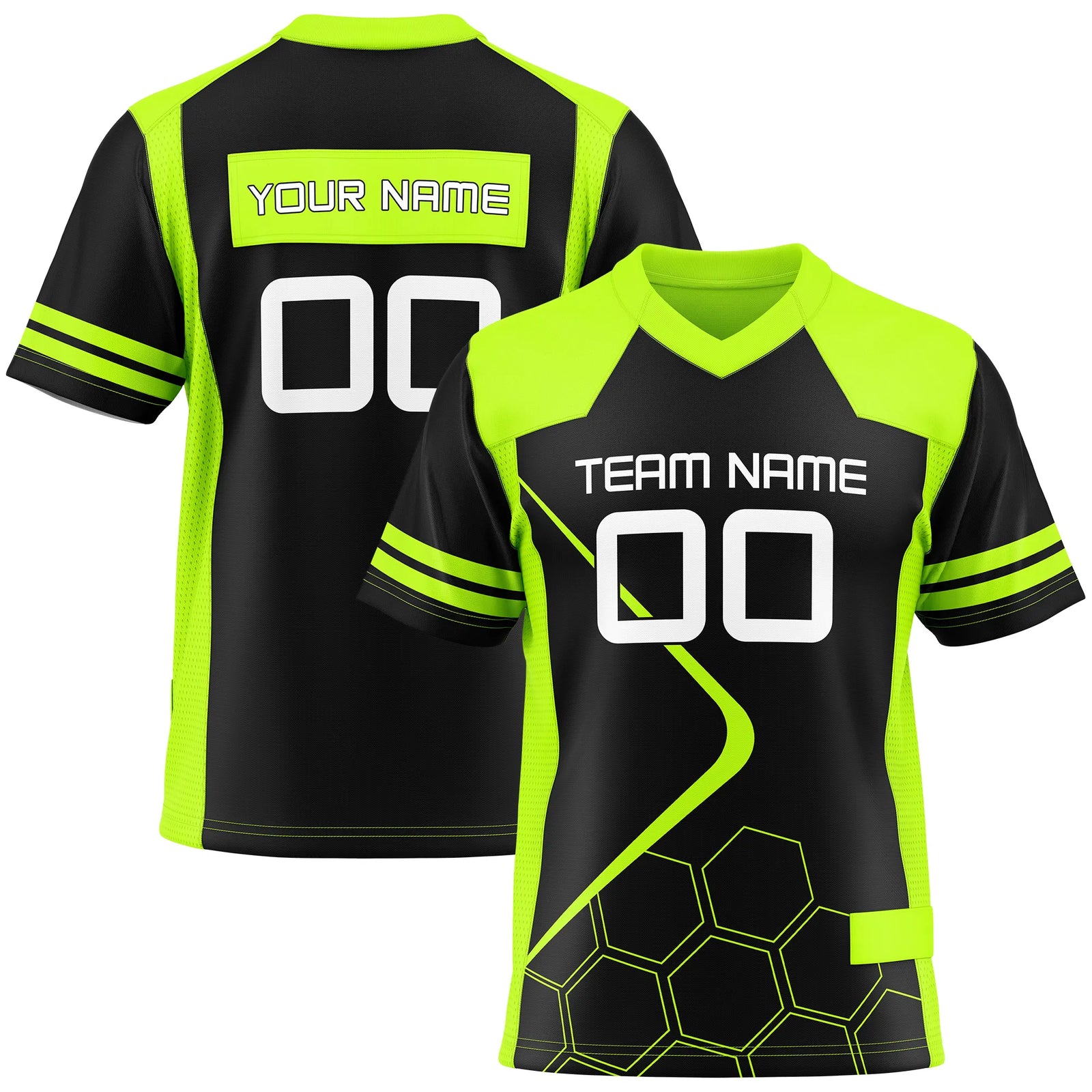 Custom Personalized D5 Color Block Flag Football Jersey with Name, Number & Team Logo