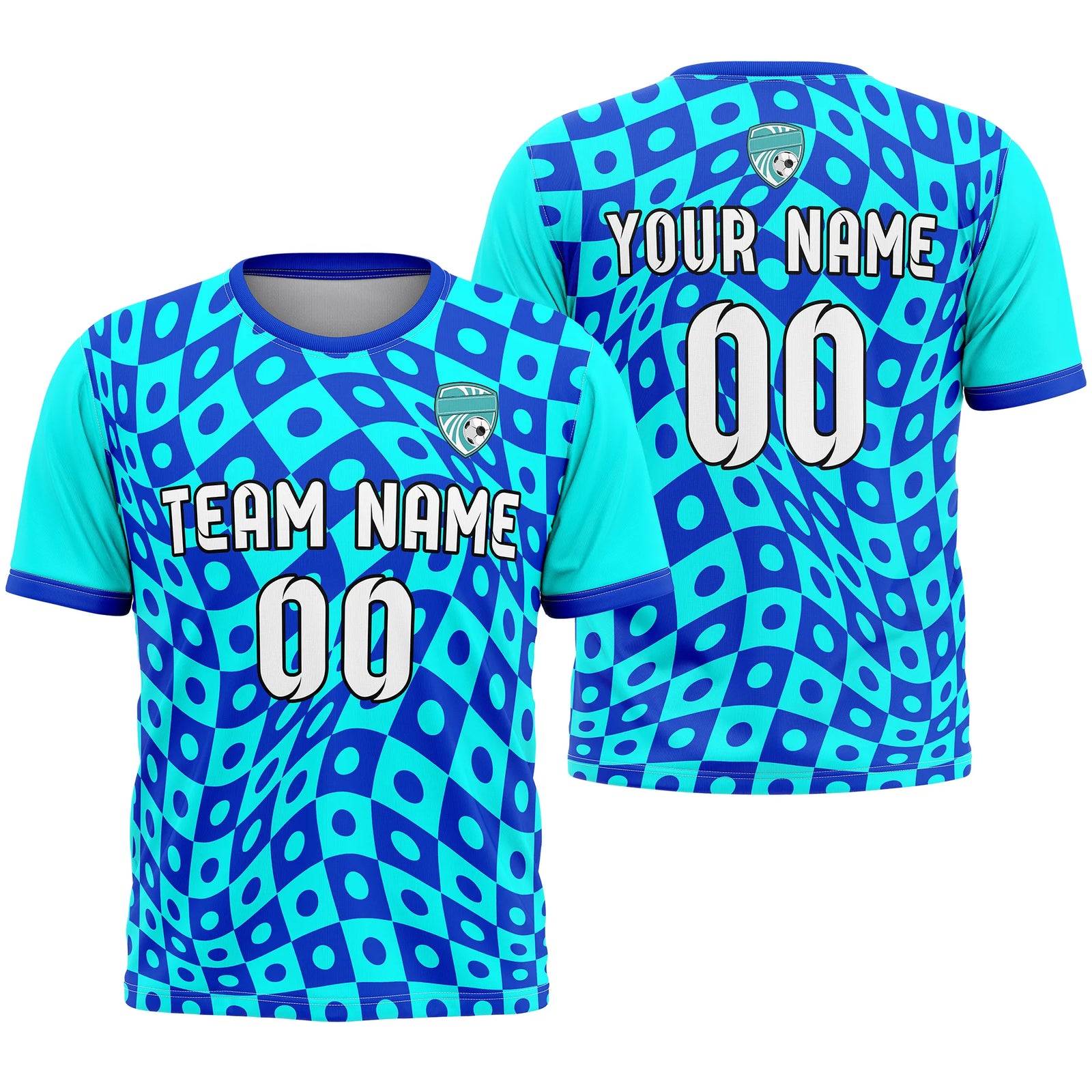 Custom Abstract Pattern D4 Soccer Jersey Personalized Football Uniform with Name & Number