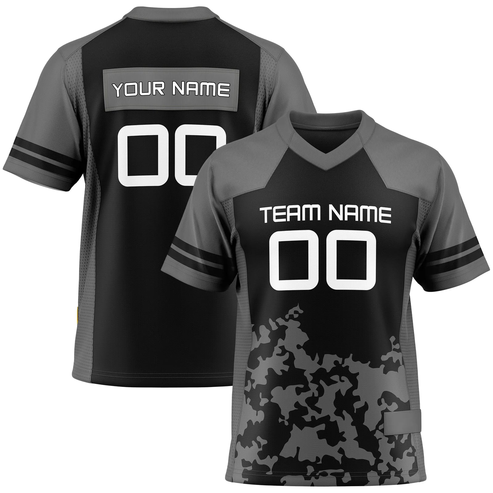 Custom Personalized D4 Color Block Flag Football Jersey with Name, Number & Team Logo