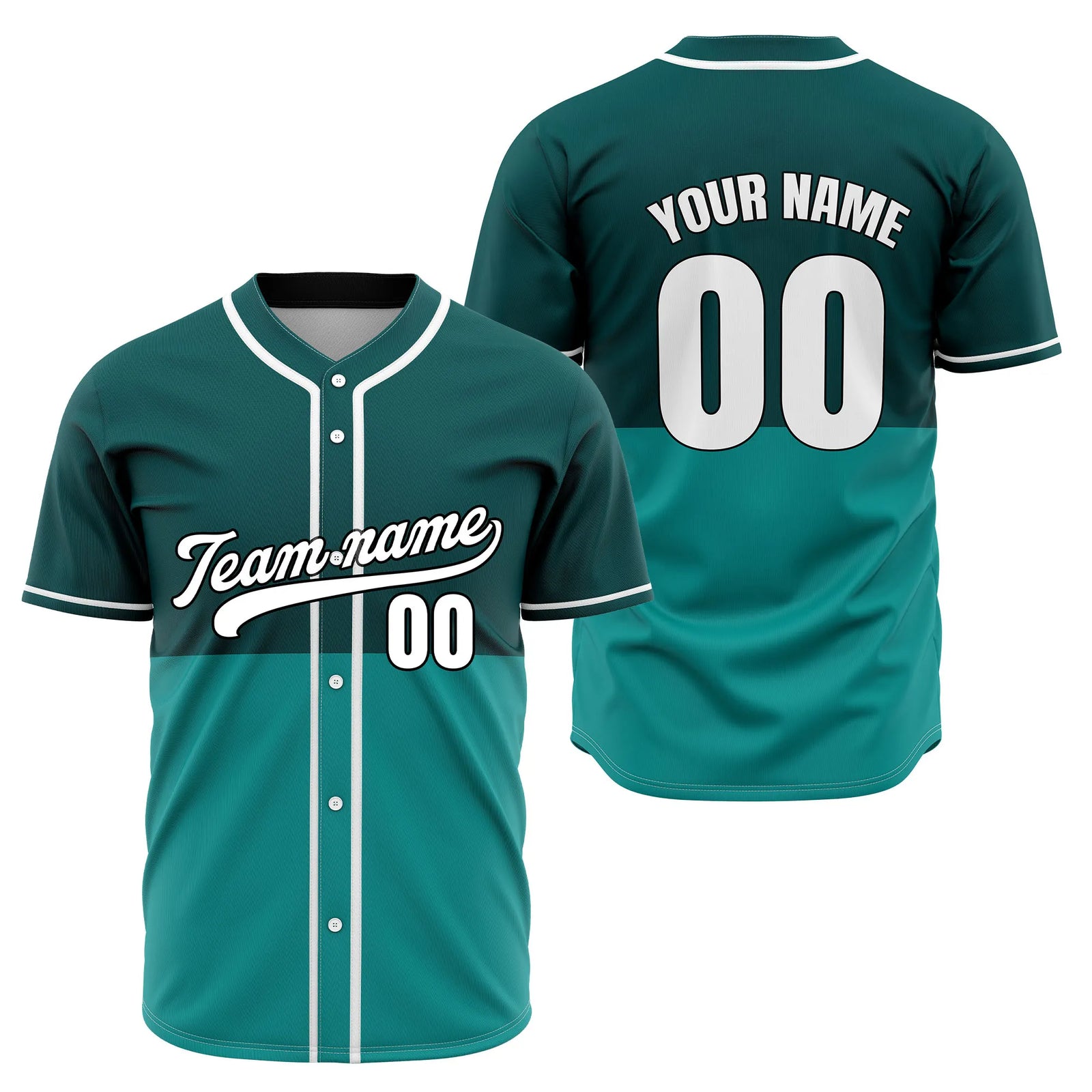 Custom Dual Impact Baseball Aqua Sports Jersey Personalized Uniform with Name & Number