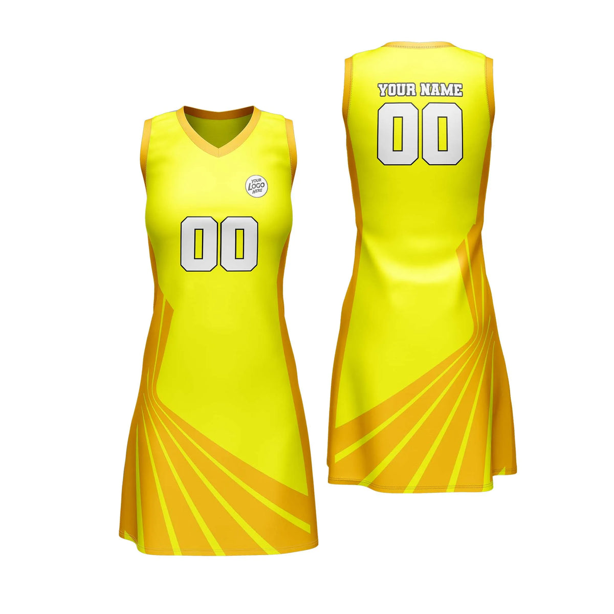 Custom Personalized D5 Retro Pattern Netball Jersey with Name, Number & Team Logo