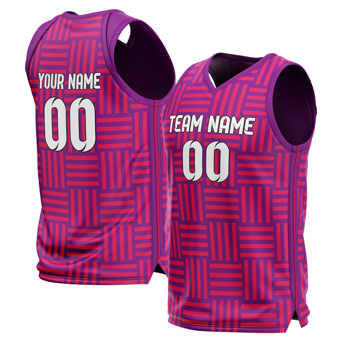 Custom Maze Line Printed Sports Jersey Personalized Uniform with Name & Number