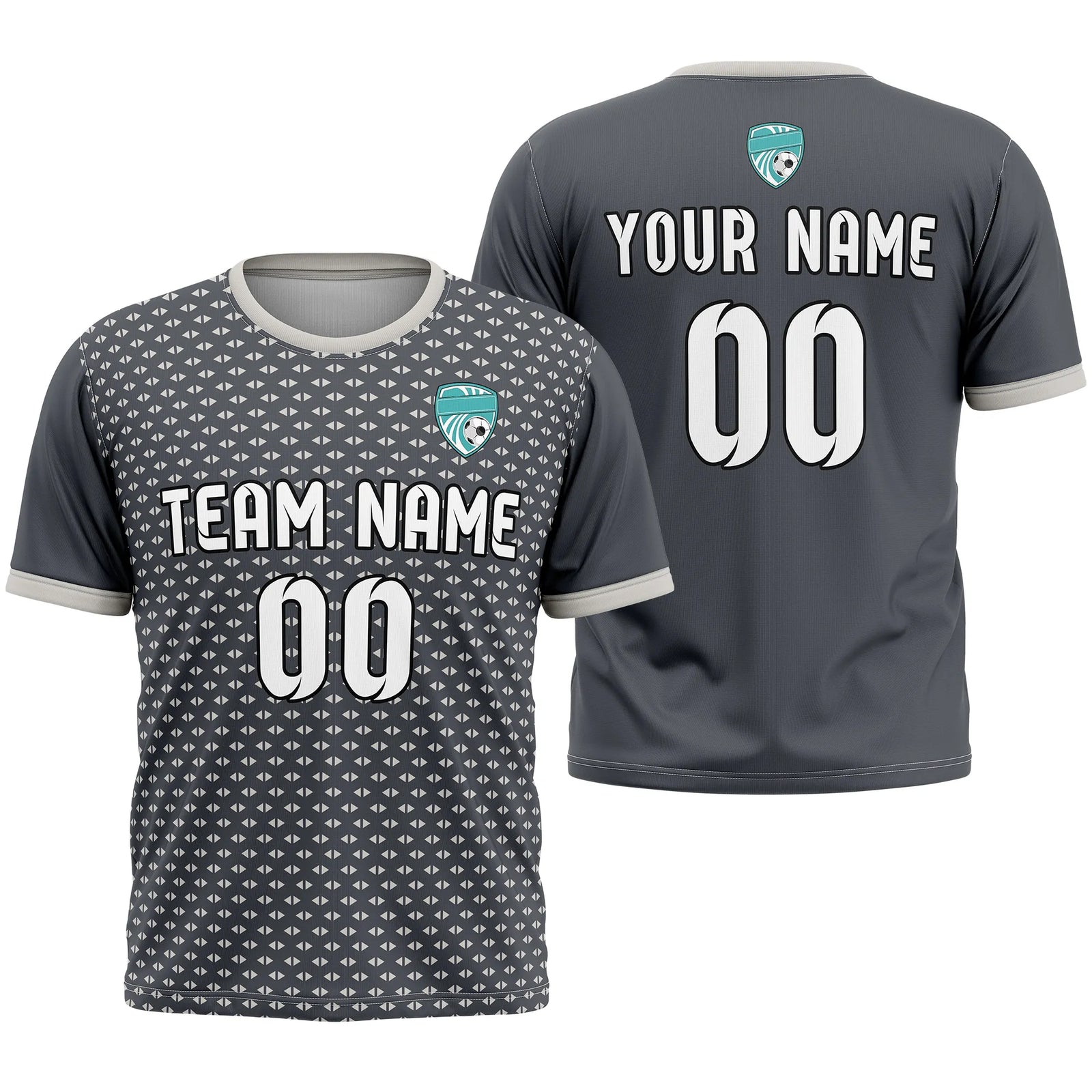 Custom Abstract Pattern D2 Soccer Jersey Personalized Football Uniform with Name & Number