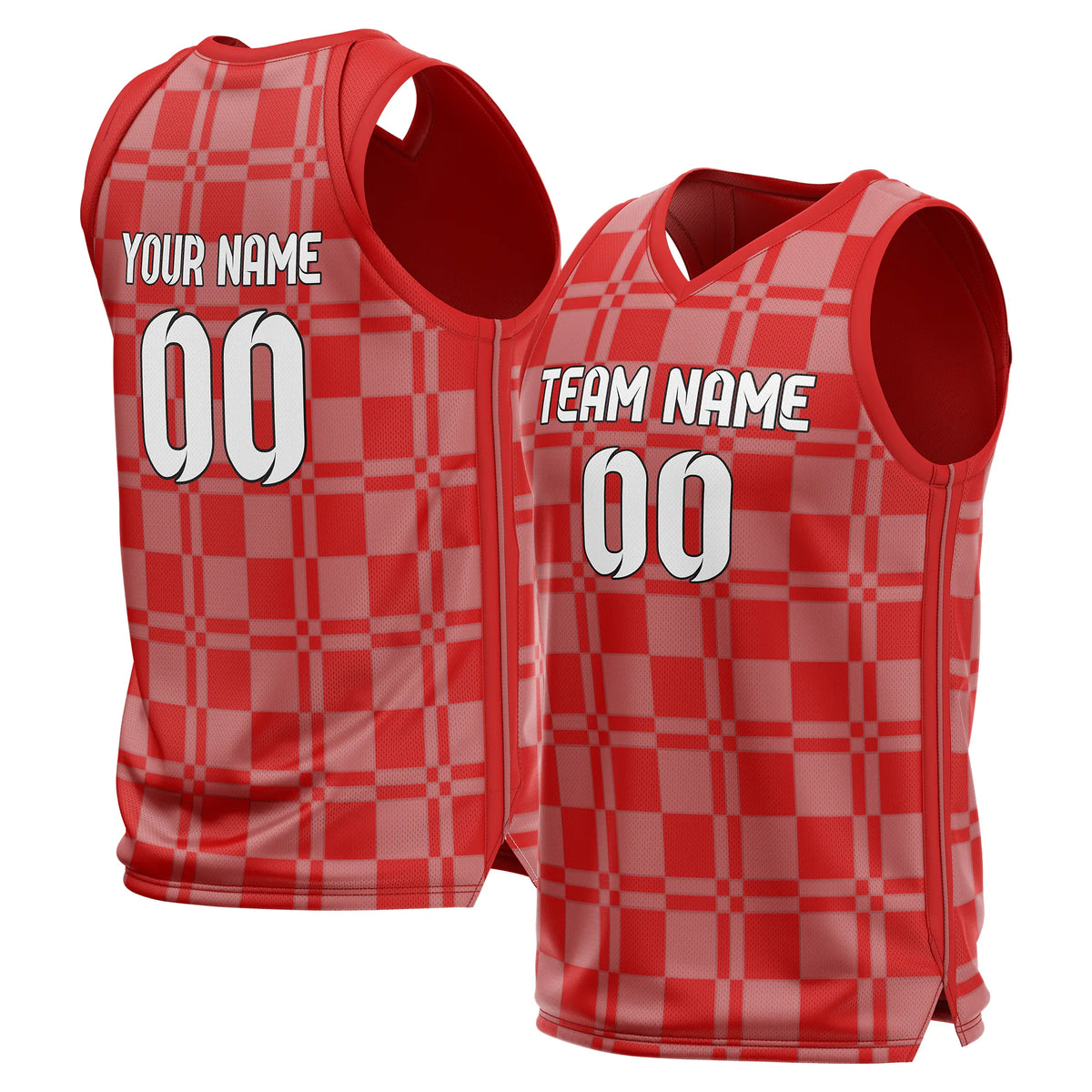 Custom Dynamic Check Printed Sports Jersey Personalized Uniform with Name & Number