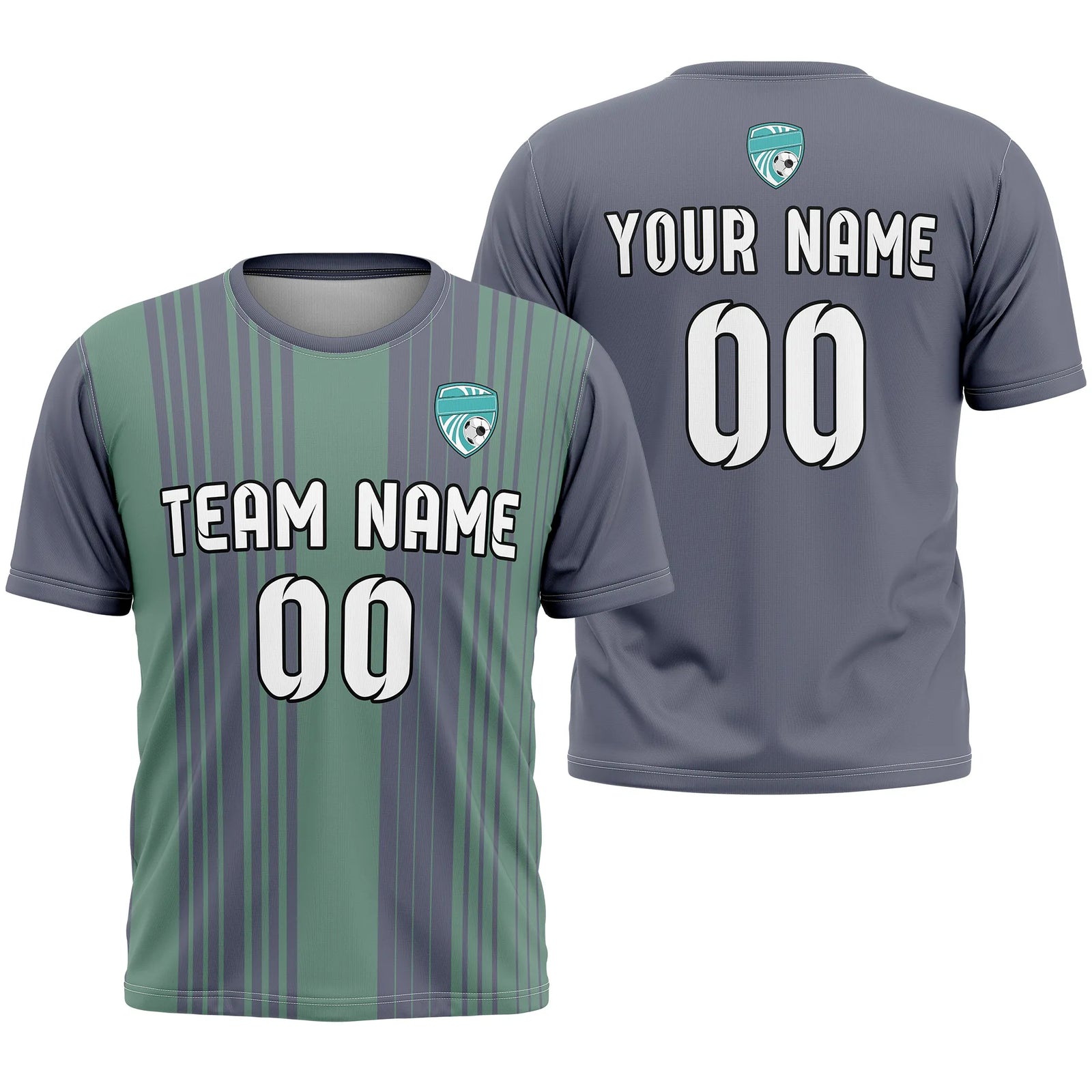 Custom Strip Fashion D3 Soccer Jersey Personalized Football Uniform with Name & Number
