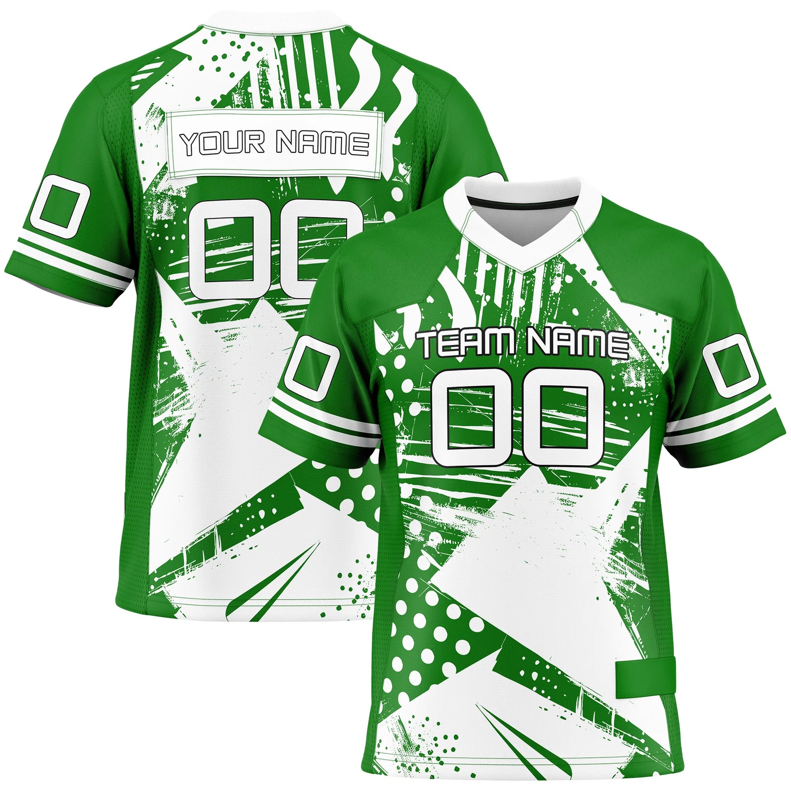 Custom Personalized D2 Graffiti Fashion Flag Football Jersey with Name, Number & Team Logo