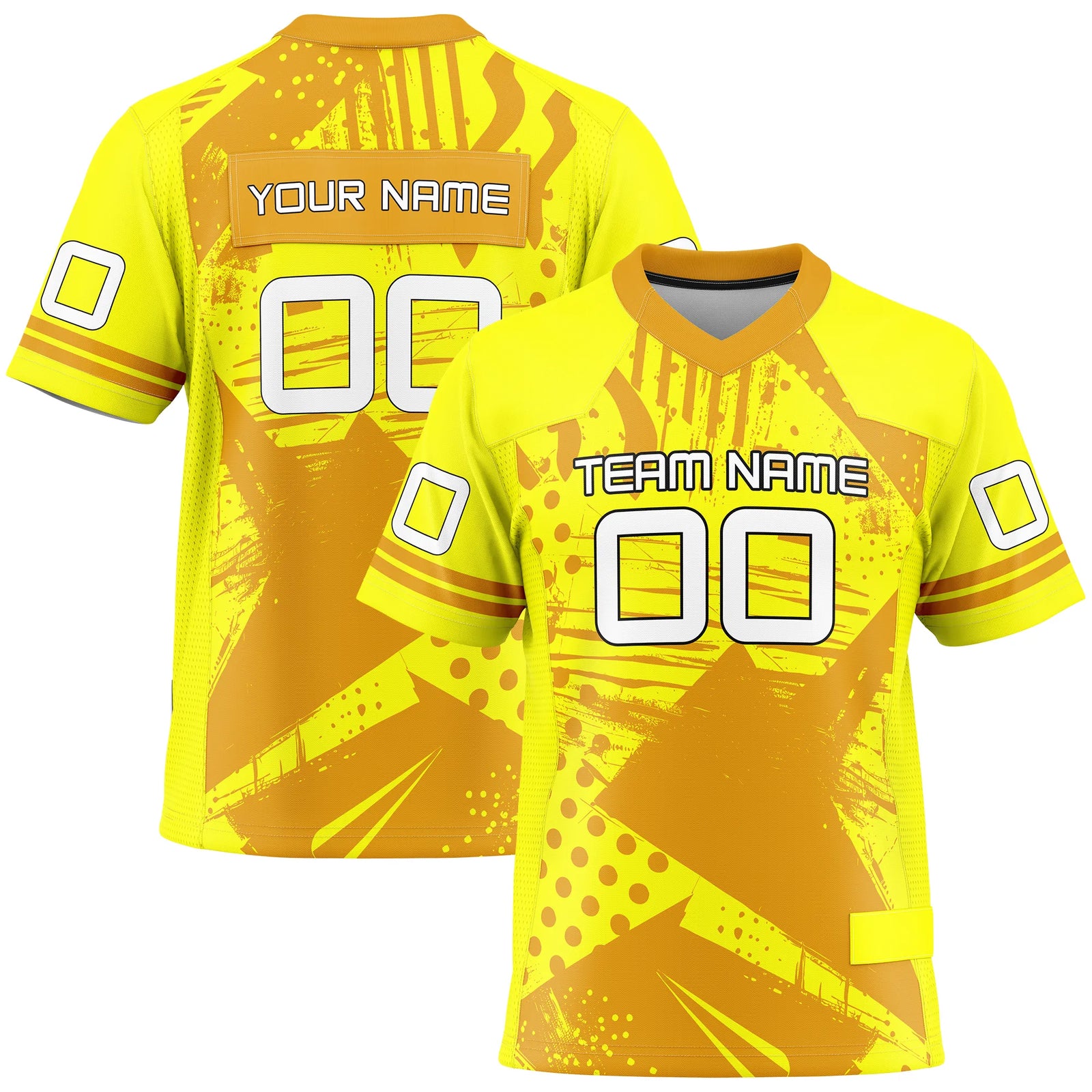 Custom Personalized D2 Graffiti Fashion Flag Football Jersey with Name, Number & Team Logo