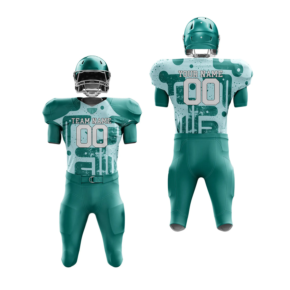 Custom Personalized D3 Graffiti pattern American Football Jersey with Name, Number & Team Logo