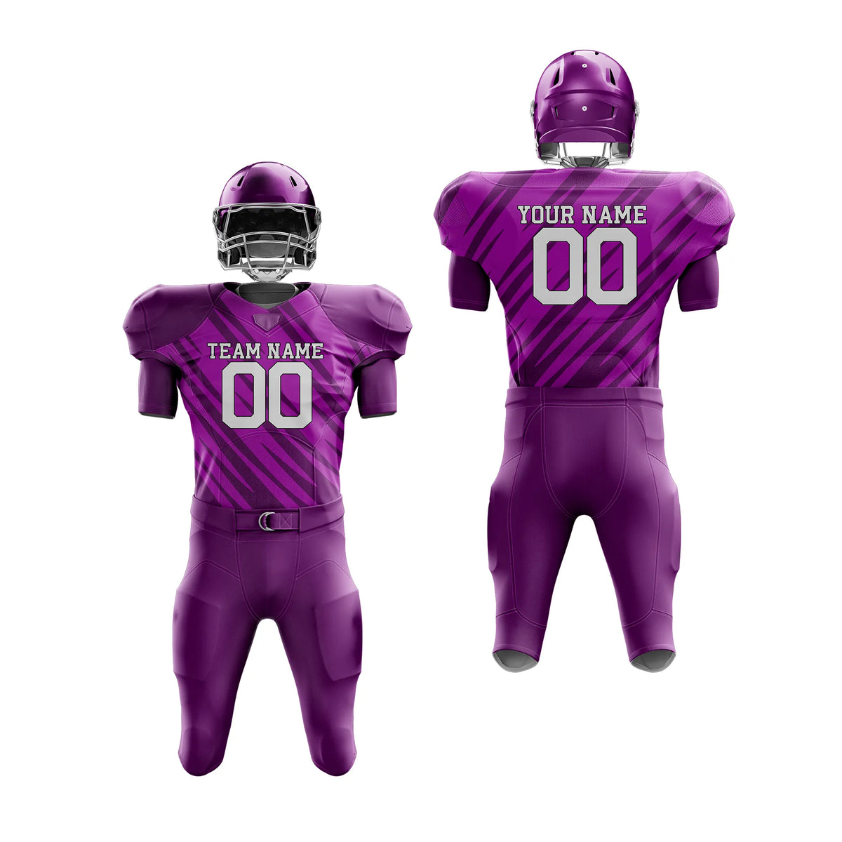 Custom Personalized D4 Full Pattern American Football Jersey with Name, Number & Team Logo