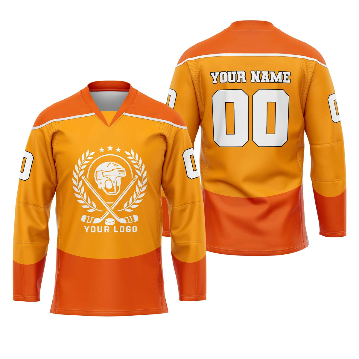 Custom Personalized D1 V - NECK DESIGN Ice Hockey Jersey with Name, Number & Team Logo