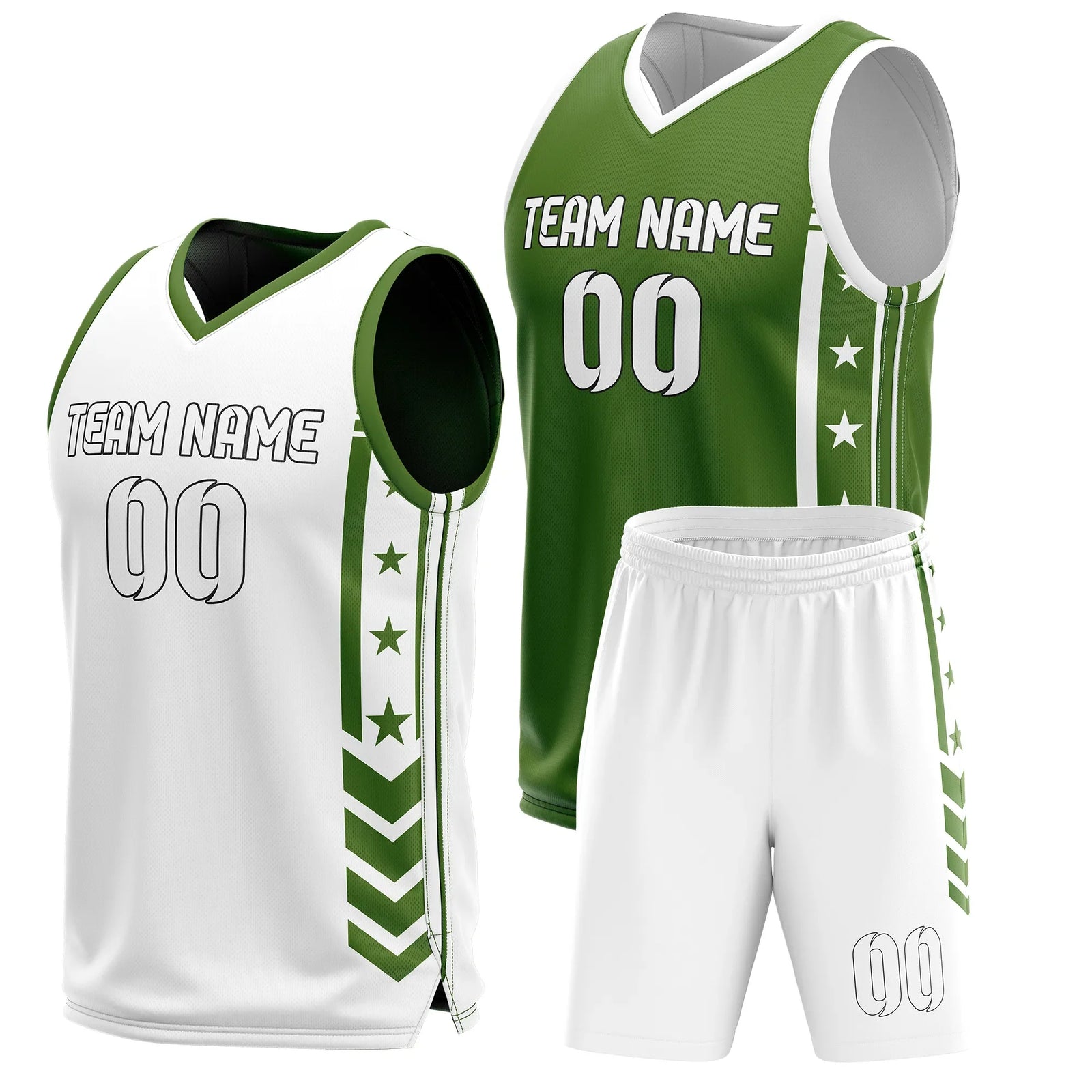 Custom Power Star Reversible Sports Jersey Personalized Uniform with Name & Number