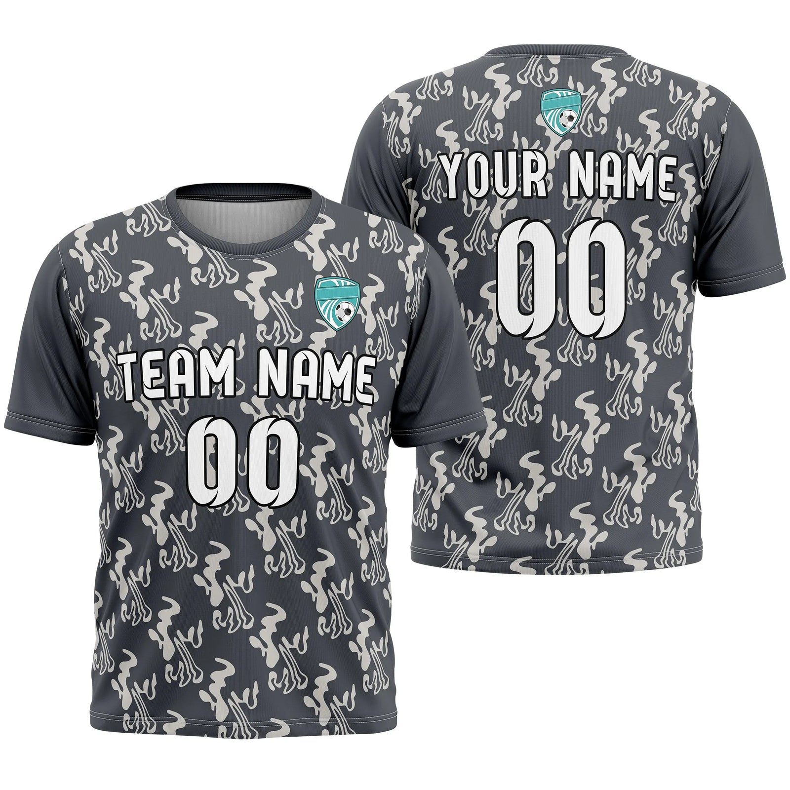 Custom Graffiti Pattern D1 Soccer Jersey Personalized Football Uniform with Name & Number