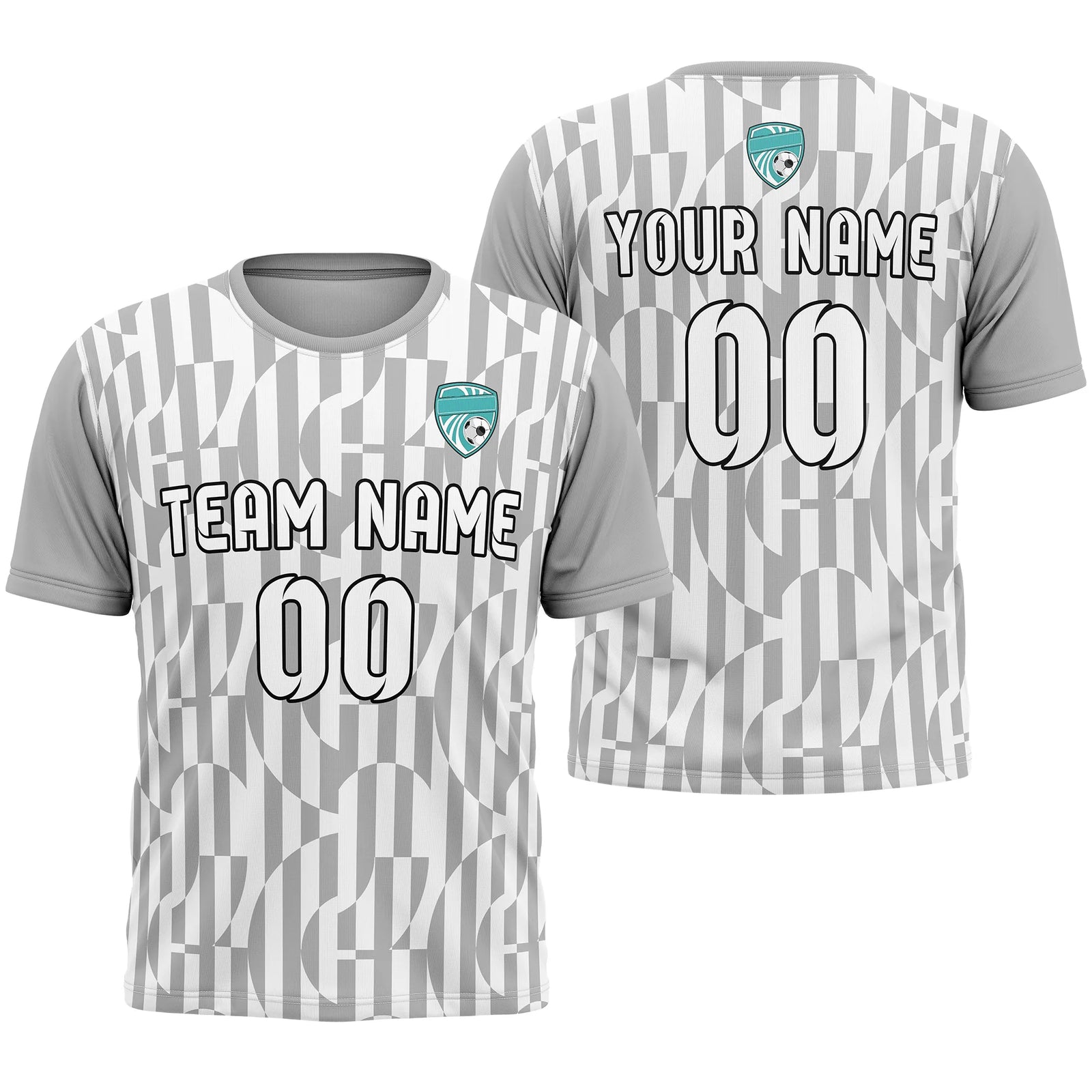 Custom R-Full Pattern D4 Soccer Jersey Personalized Football Uniform with Name & Number
