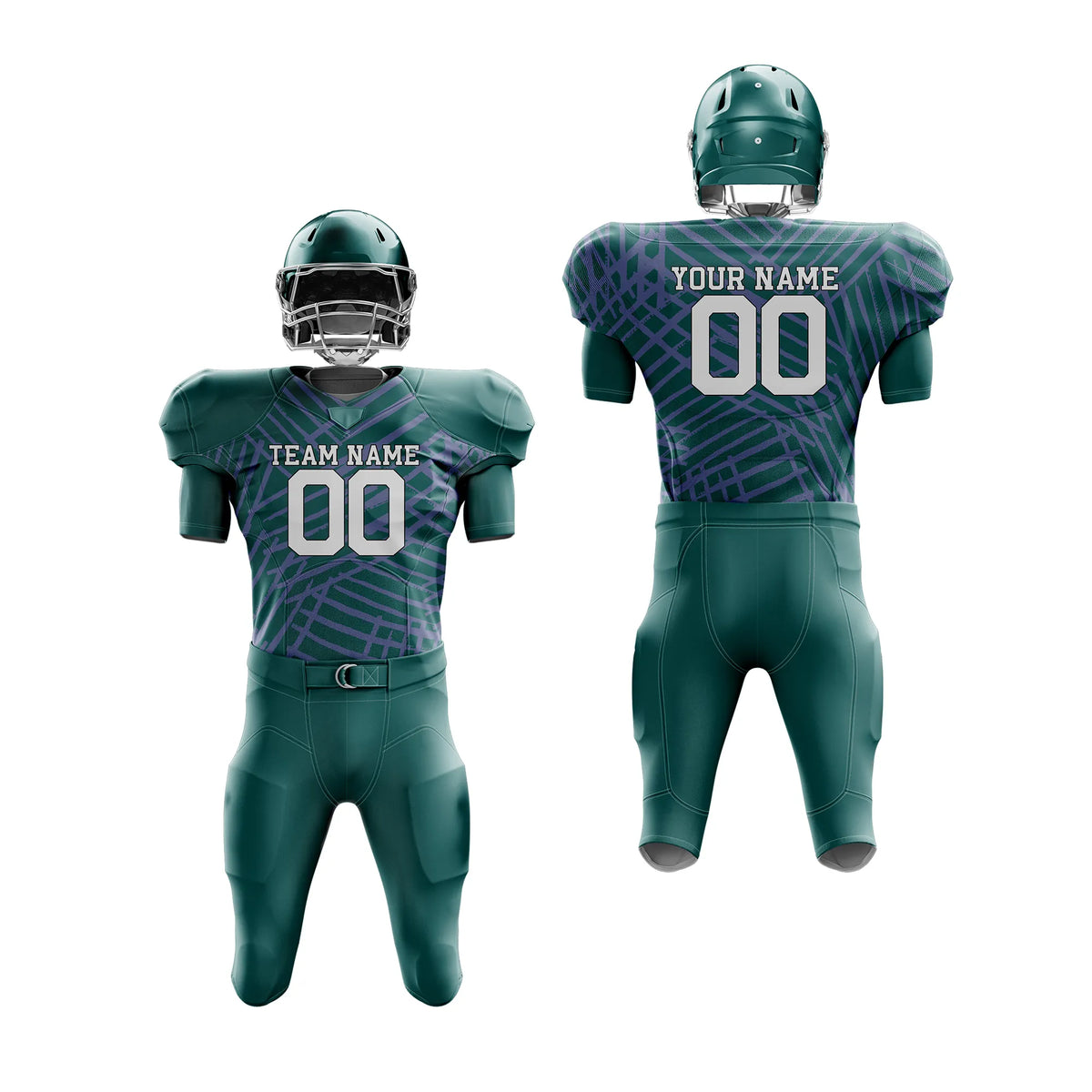 Custom Personalized D4 Graffiti pattern American Football Jersey with Name, Number & Team Logo